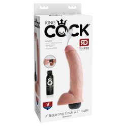 9" Squirting Cock with Balls Light