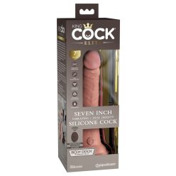   7" Dual Density Vibrating Silicone Cock with Remote  Light